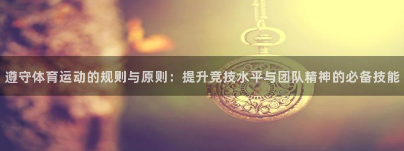 米兰体育app下载：遵守体育运动的规则与原则：提升竞技水平与团队精神的必备技能